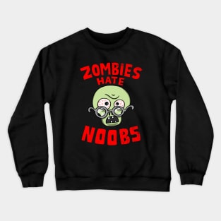 Funny Zombie Brains Slogan For Kids Zombie Lovers Crewneck Sweatshirt